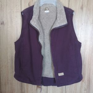 Purple fleece lined vest